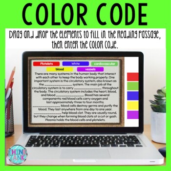 Circulatory System Interactive DIGITAL Escape Room Reading and Puzzles - Image 2