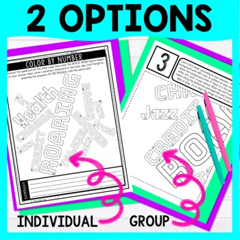 Roaring Twenties Color by Number - Close Reading & Text Marking - Image 3