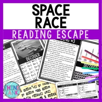 Space Race Reading Comprehension and Puzzle Escape Room - Cold War