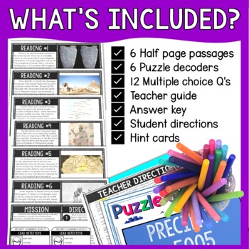 Ancient Africa Reading Comprehension and Puzzle Escape Room - Ancient Egypt - Image 2