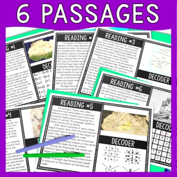 Ancient Ghana Empire Reading Comprehension and Puzzle Escape Room - Africa - Image 3