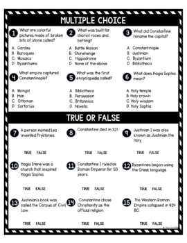 Byzantine Empire DIGITAL Reading Passage & Questions Self Grading - Image 4