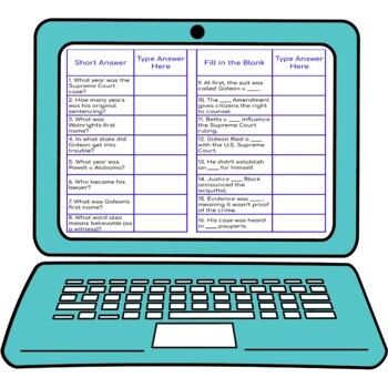 Gideon v. Wainwright Secret Message Activity For Google Sheets™ - Image 3