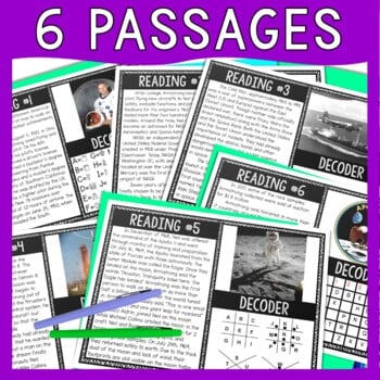 Neil Armstrong Reading Comprehension and Puzzle Escape Room - Astronaut - Image 4