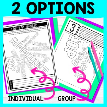 Executive Branch Color by Number - Close Reading & Text Marking - Image 3