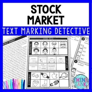 Stock Market Text Marking Detective Mystery - Reading Passage