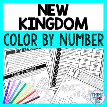 New Kingdom Color by Number - Close Reading & Text Marking - Ancient Egypt