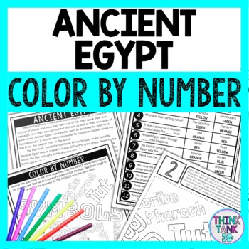 Ancient Egypt Color by Number - Close Reading & Text Marking