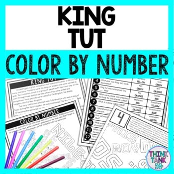 King Tut Color by Number - Close Reading & Text Marking - Ancient Egypt