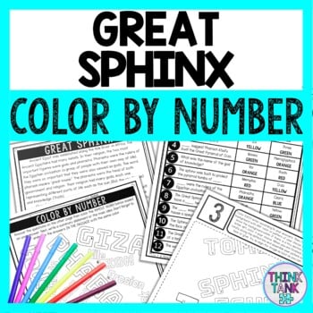 Great Sphinx Color by Number - Close Reading & Text Marking - Ancient Egypt