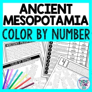 Ancient Mesopotamia Color by Number - Close Reading & Text Marking
