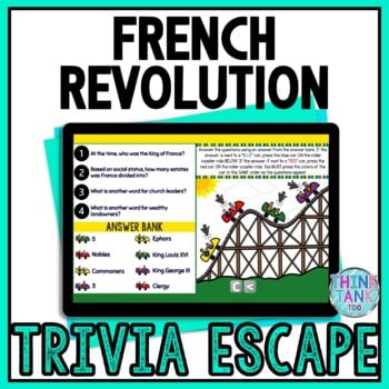 French Revolution Interactive Digital Trivia Escape Room