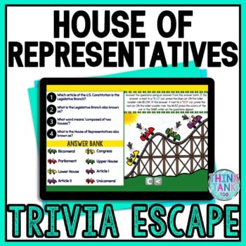 House of Representatives Interactive Digital Trivia Escape Room - Constitution