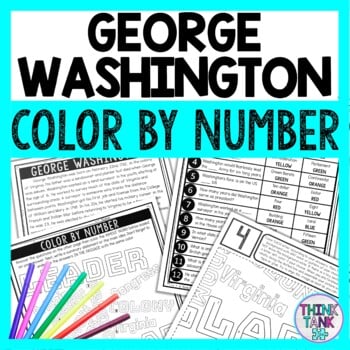 George Washington Color by Number - Close Reading & Text Marking