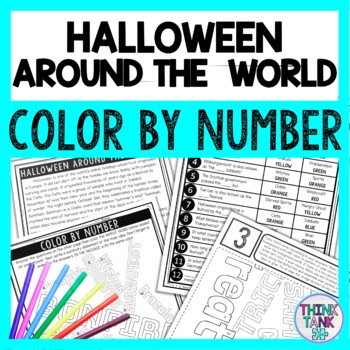 Halloween Around the World Color by Number - Close Reading & Text Marking