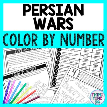 Persian Wars Color by Number - Close Reading & Text Marking