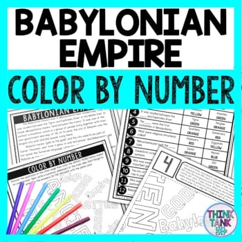 Babylonian Empire Color by Number - Close Reading & Text Marking