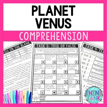 Planet Venus - Solar System Comprehension Challenge - Close Reading