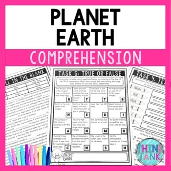 Planet Earth Comprehension Challenge - Close Reading - Solar System