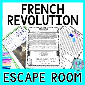 French Revolution ESCAPE ROOM Activity - Reading Passages - Napoleon