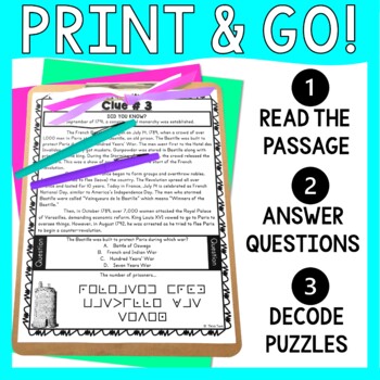 French Revolution ESCAPE ROOM Activity - Reading Passages - Napoleon - Image 2