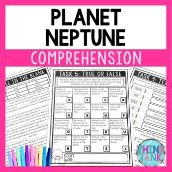 Planet Neptune Comprehension Challenge - Close Reading - Solar System