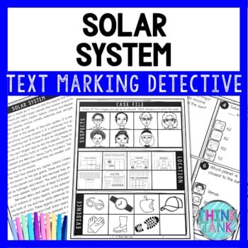 Solar System Text Marking Detective Mystery - Reading Passage