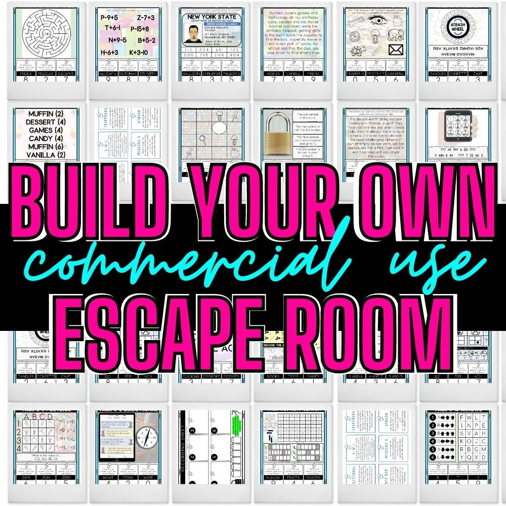 Learn to create printable escape rooms to sell online and earn passive income with done for you puzzle templates.