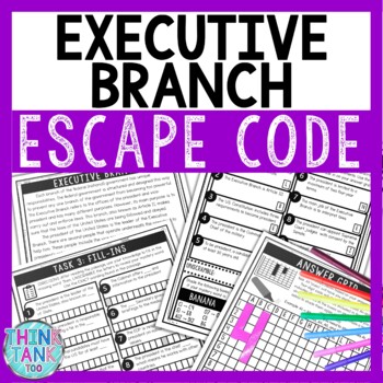 Executive Branch Comprehension Code Escape Room - Close Reading