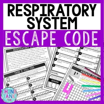 Respiratory System Comprehension Code Escape Room - Close Reading