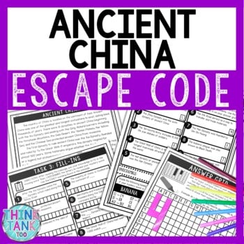 Ancient China Comprehension Code Escape Room - Close Reading