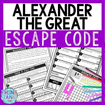 Alexander the Great Comprehension Code Escape Room - Close Reading