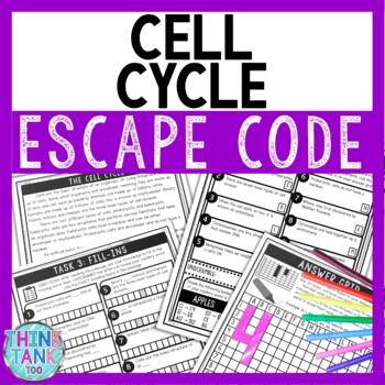 Cell Cycle Comprehension Code Escape Room - Close Reading - Mitosis