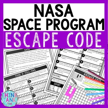 NASA Space Program Comprehension Code Escape Room - Close Reading - Solar System