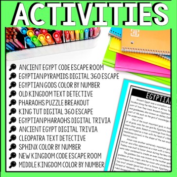 Ancient Egypt BUNDLE - Escape Room - Reading Comprehension - Text Marking - Image 3