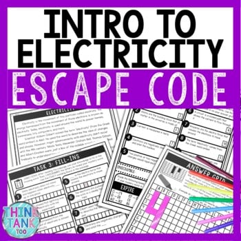 Electricity Comprehension Code Escape Room - Close Reading