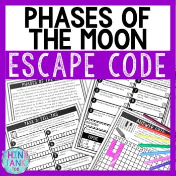 Phases of the Moon Comprehension Code Escape Room - Close Reading