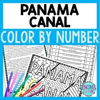 Panama Canal Color by Number, Reading Passage and Text Marking