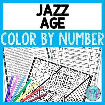 Jazz Age Color by Number, Reading Passage and Text Marking