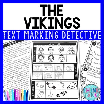 Vikings Text Marking Detective Mystery - Reading Passage - Middle Ages