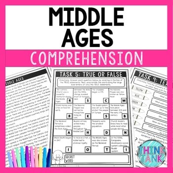 Middle Ages Comprehension Challenge - Close Reading - Medieval Period