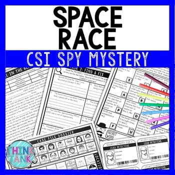 Space Race Reading Comprehension CSI Spy Mystery - Close Reading