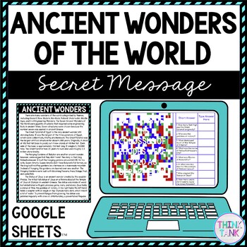 7 Wonders of the Ancient World Secret Message Activity For Google Sheets™