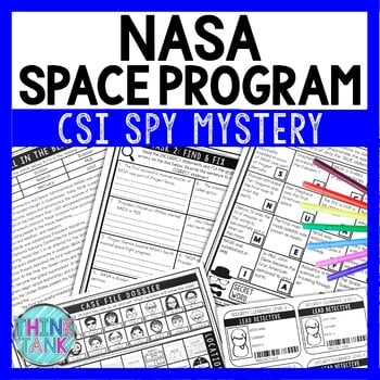 NASA Space Program Reading Comprehension CSI Spy Mystery - Close Reading
