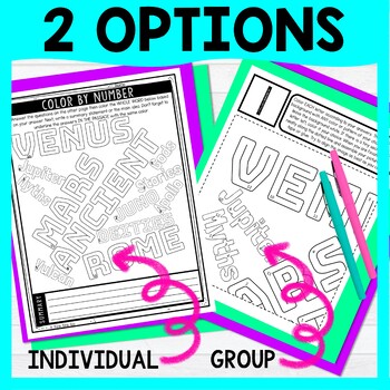 Roman Mythology Color by Number - Close Reading & Text Marking - Ancient Rome - Image 4