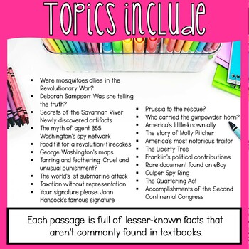 Revolutionary War Bellringers - Reading Comprehension - Nonfiction Passages - Image 4