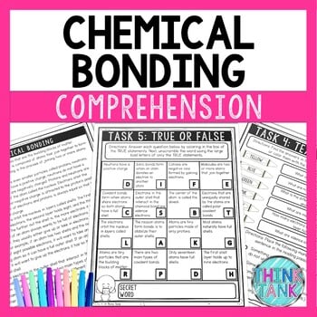 Chemical Bonding Comprehension Challenge - Close Reading - Chemistry