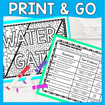 Watergate and Nixon Color by Number, Reading Passage and Text Marking - Image 3