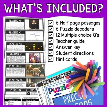 Galileo Reading Comprehension and Puzzle Escape Room - Solar System - Image 3