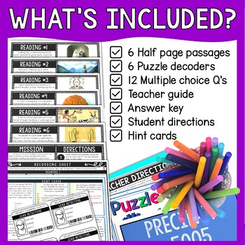 Thanksgiving Around the World Reading Comprehension and Puzzle Escape Room - Image 2